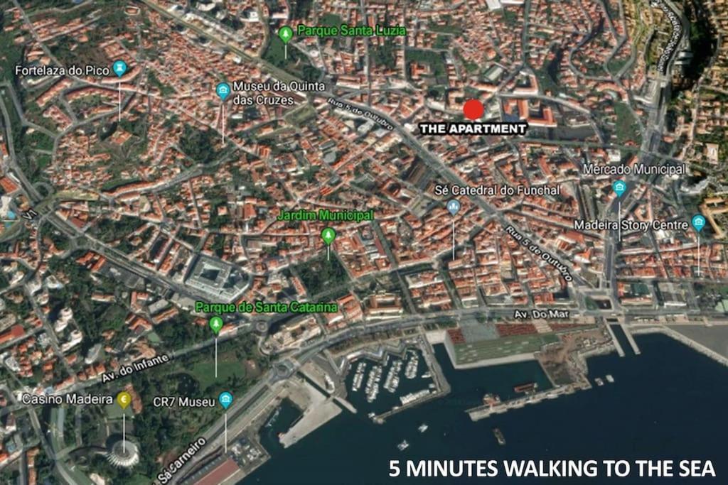 Funchal Downtown 5Min Marina + 2 Bedroom + Parking Exterior photo